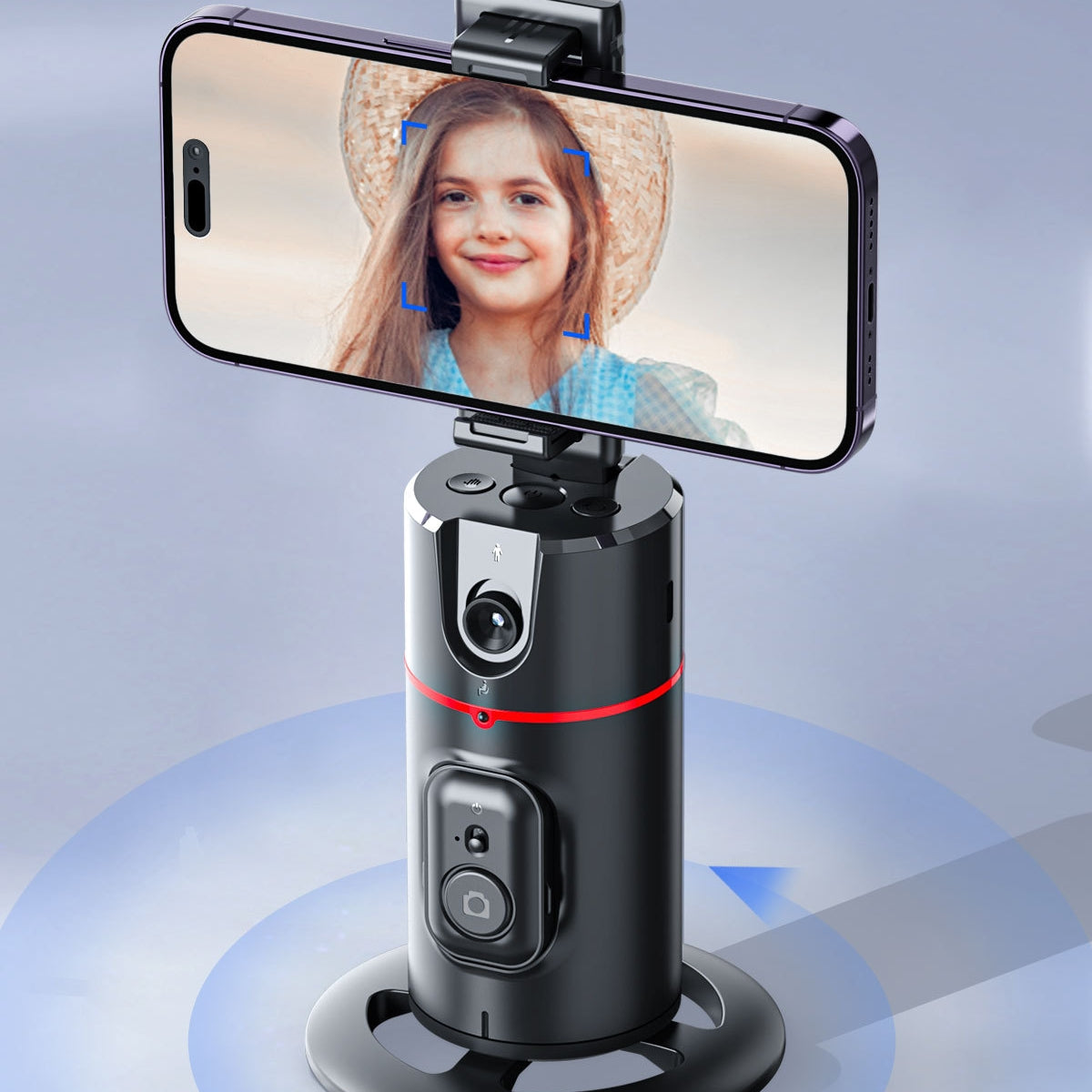 Capture flawless photos and videos with our AI-driven face tracking smartphone camera base. Effortlessly attaches to your device for precise subject framing and focus. Elevate your photography and video calls with ease. Upgrade your smartphone camera capabilities with this smart AI accessory.